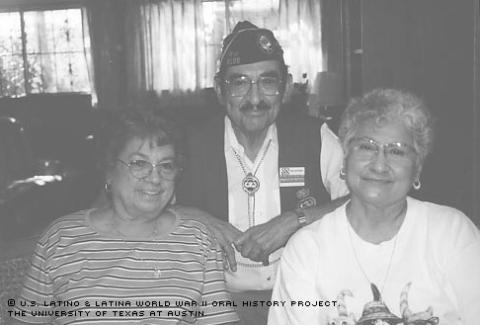 Abelardo Gonzales with his two sisters in San Antonio, TX.
