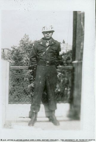 Portrait of Eriberto G. Rodriguez who served with the 349th Regiment of the 88th Division in Italy.