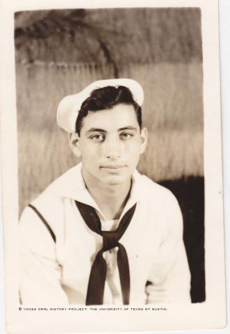 Ruben Suarez in Honolulu, Hawaii in Nov 1943. This was the first photo taken of Ruben while in Signal School.