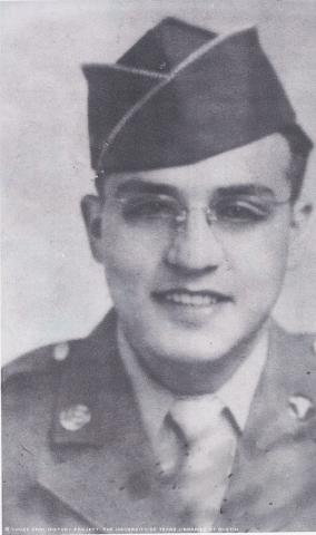 Bennie Trujillo in Abilene, Texas in 1943. On Pass from Camp Barkeley in Texas.