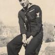 Gilbert P. Sanchez poses in Roosevelt Park in Albuquerque, N.M., in 1943. Sanchez served in the U.S. Navy during World War II.