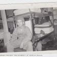 November 23, 1956. Placido at the Barracks at FE Warren AFB, WYO.\Just a rare moment relaxing.\""